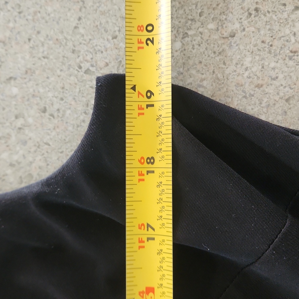 American Living Black Ruched Asymmetrical "Tuxedo" Dress Sz. 16 - Picture 9 of 10